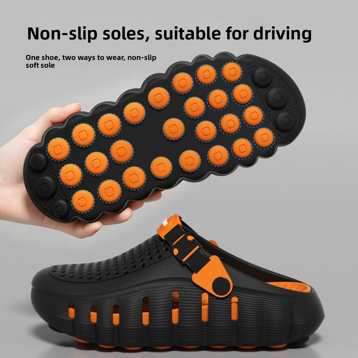 Breathable Perforated Slip-On Sandals for Men