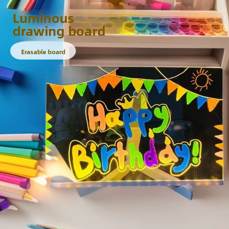 Glowing Erasable Drawing Board for Kids