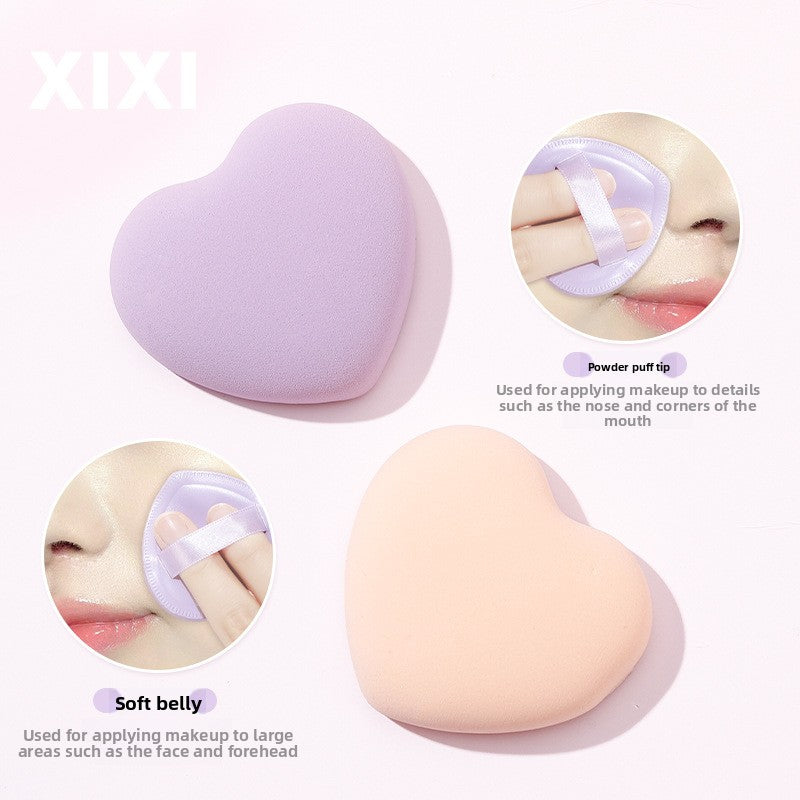 Heart-Shaped Dual-Use Makeup Sponge Puff