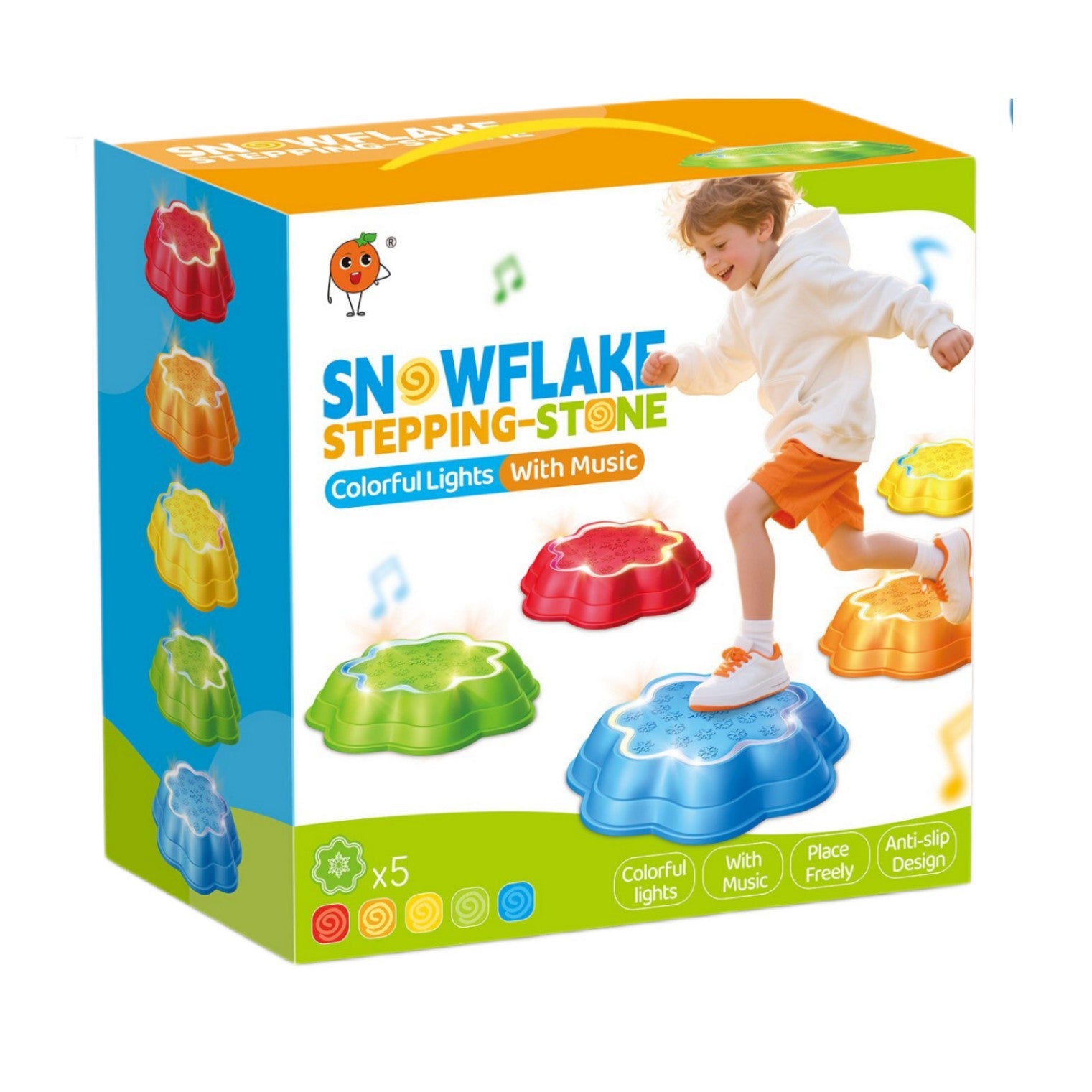 Musical Light Up Stepping Stones for Kids Balance Training