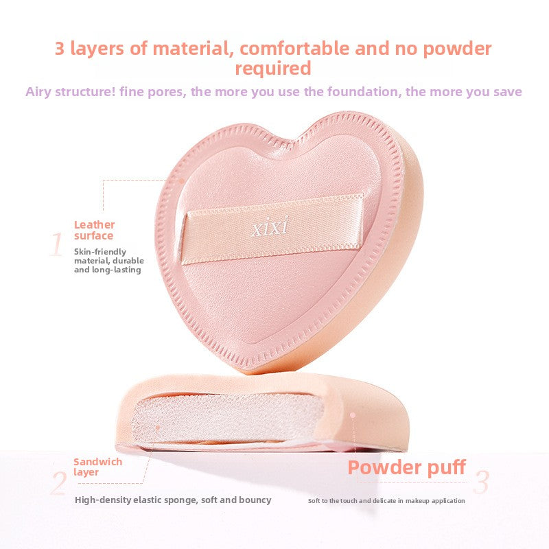 Heart-Shaped Dual-Use Makeup Sponge Puff