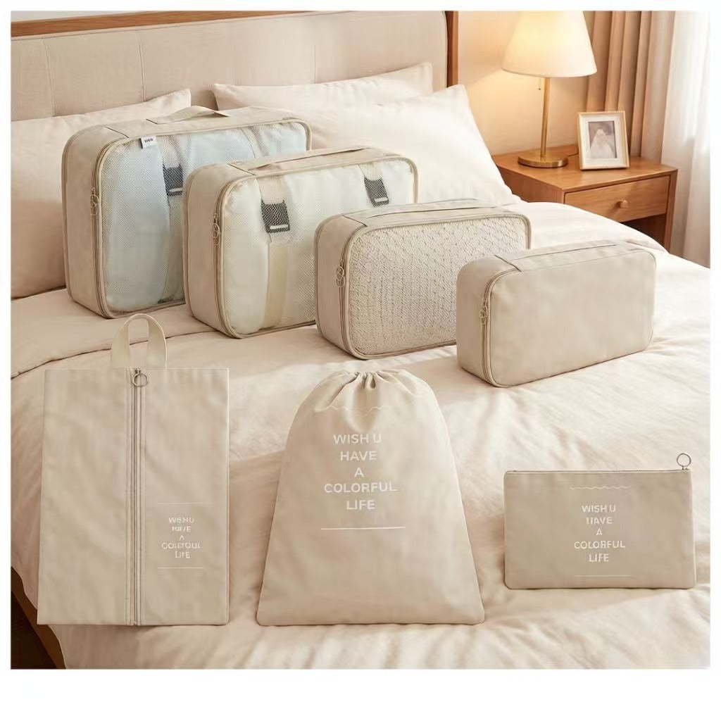 Seven-Piece Storage Bag Set, Portable Storage Makeup Bag, Travel Storage