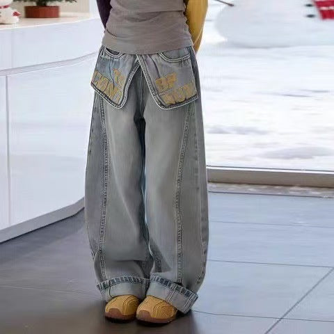 Girls Long Sleeve T-Shirt and Jeans Set