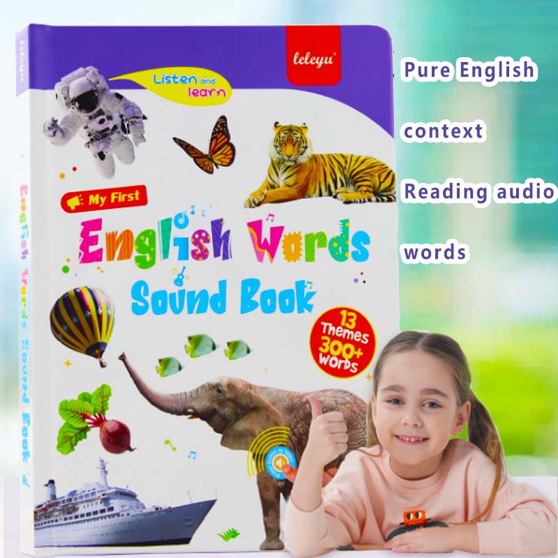 New cross-border animal early education enlightenment point reading voice book English children early education fun learning book toys