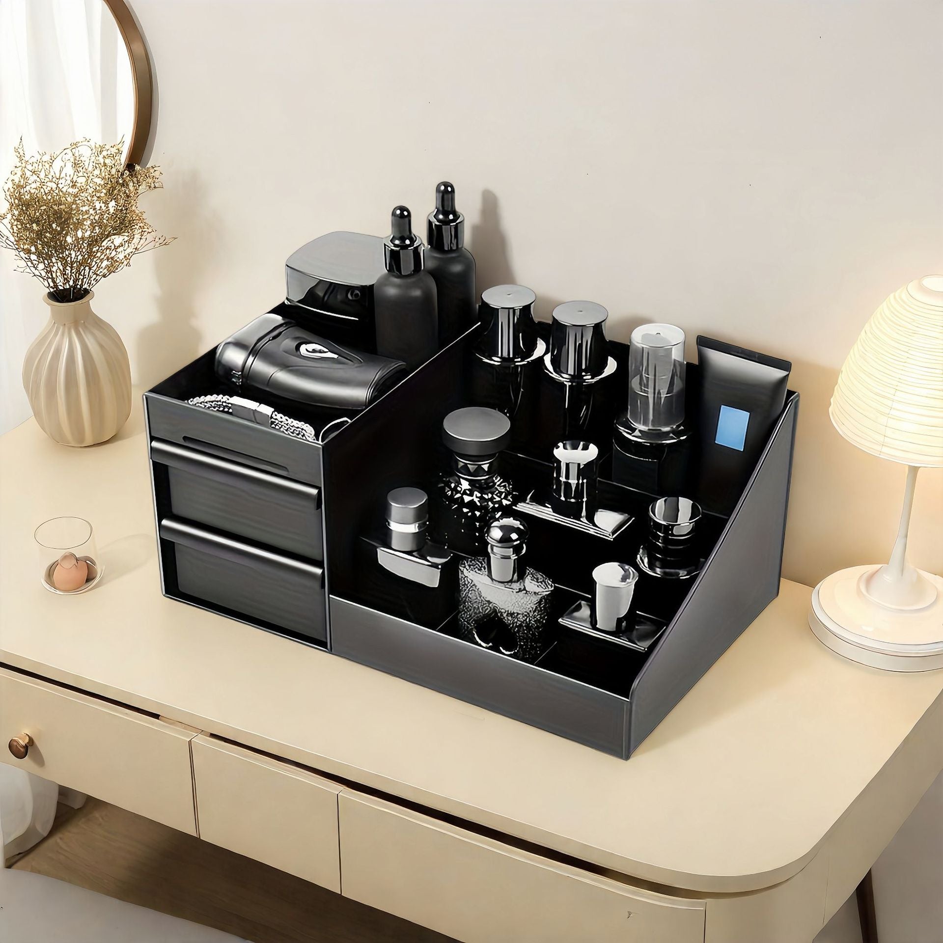 Drawer-Type Makeup Box, Dressing Table, Desktop Cosmetics Storage Box,