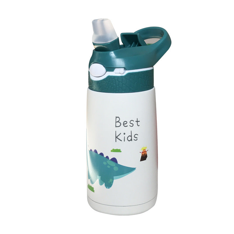 Stainless Steel Insulated Water Bottle with Straw for Kids
