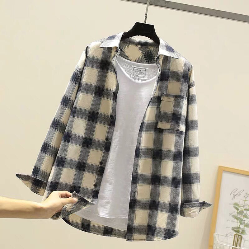 Mens Plaid Long Sleeve Shirt