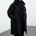 Mid-Length Hooded Trench Parka for Men