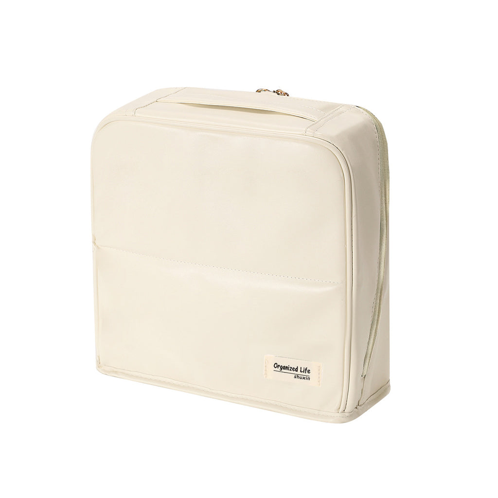 Vertical Makeup Bag with Mirror and Compartments