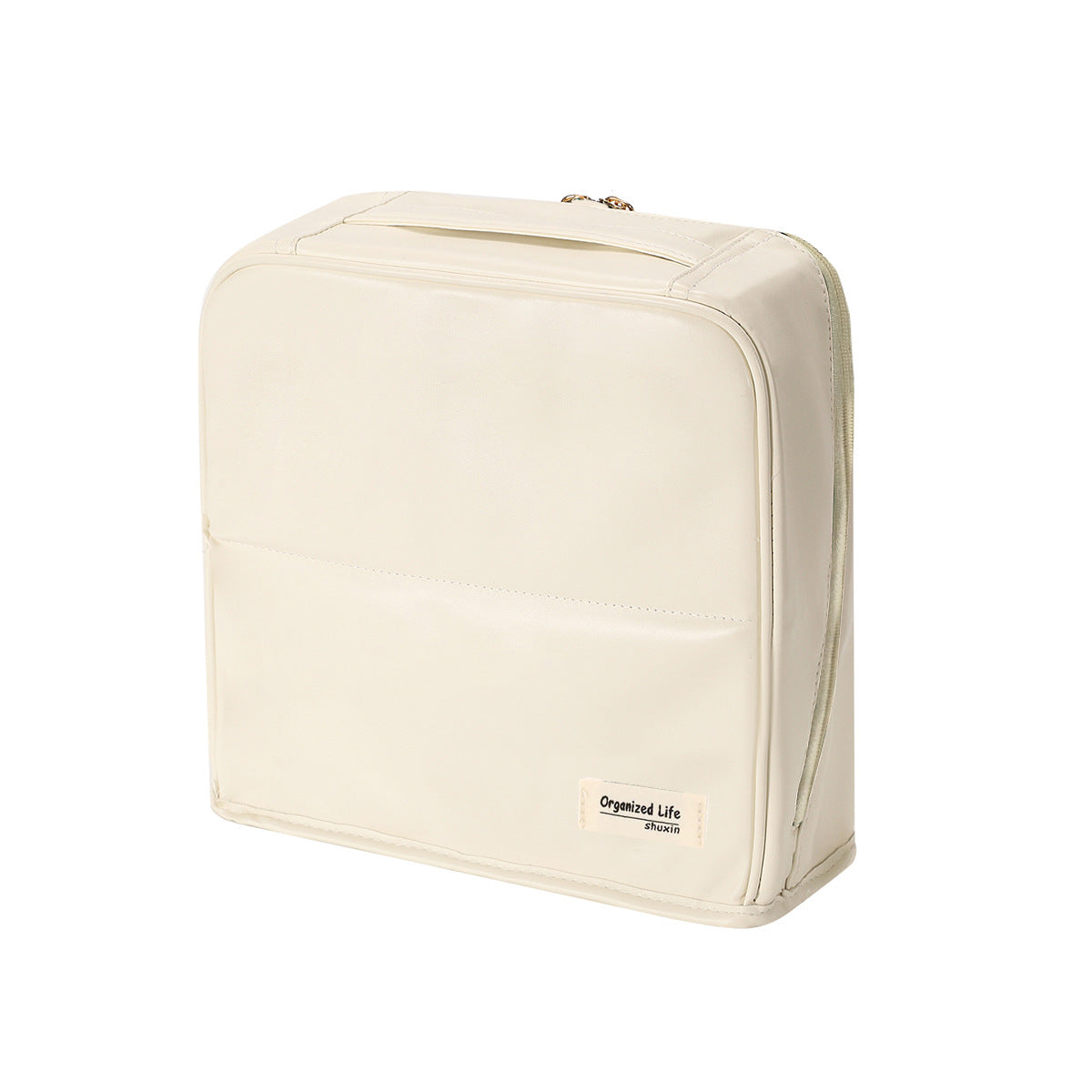 Vertical Makeup Bag with Mirror and Compartments