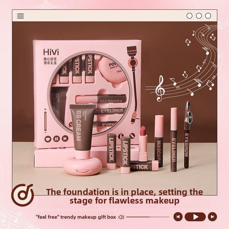Pink Vinyl Record Trendy Makeup