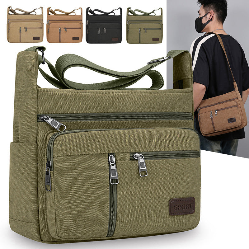 Canvas Crossbody Messenger Bag for Men