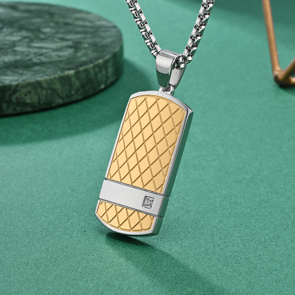 Curved Surface Necklace for Men