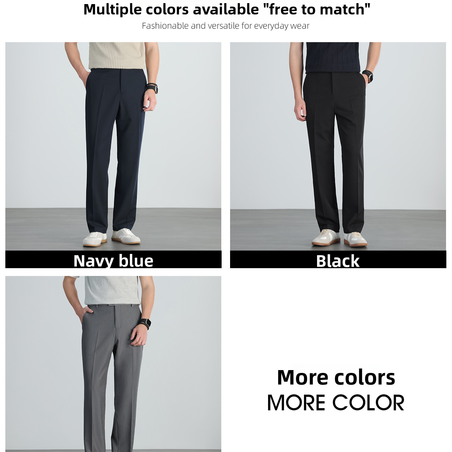 Lightweight Non-Iron Business Trousers for Men