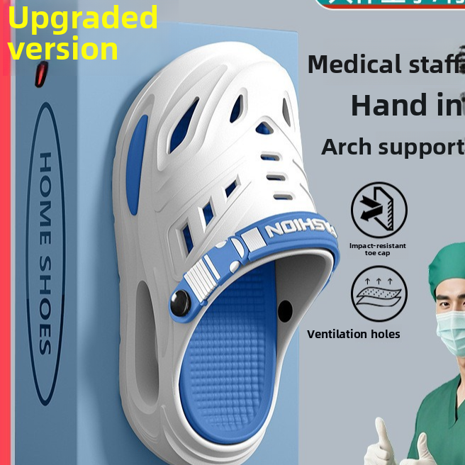 Breathable Perforated Slip-On Sandals for Men