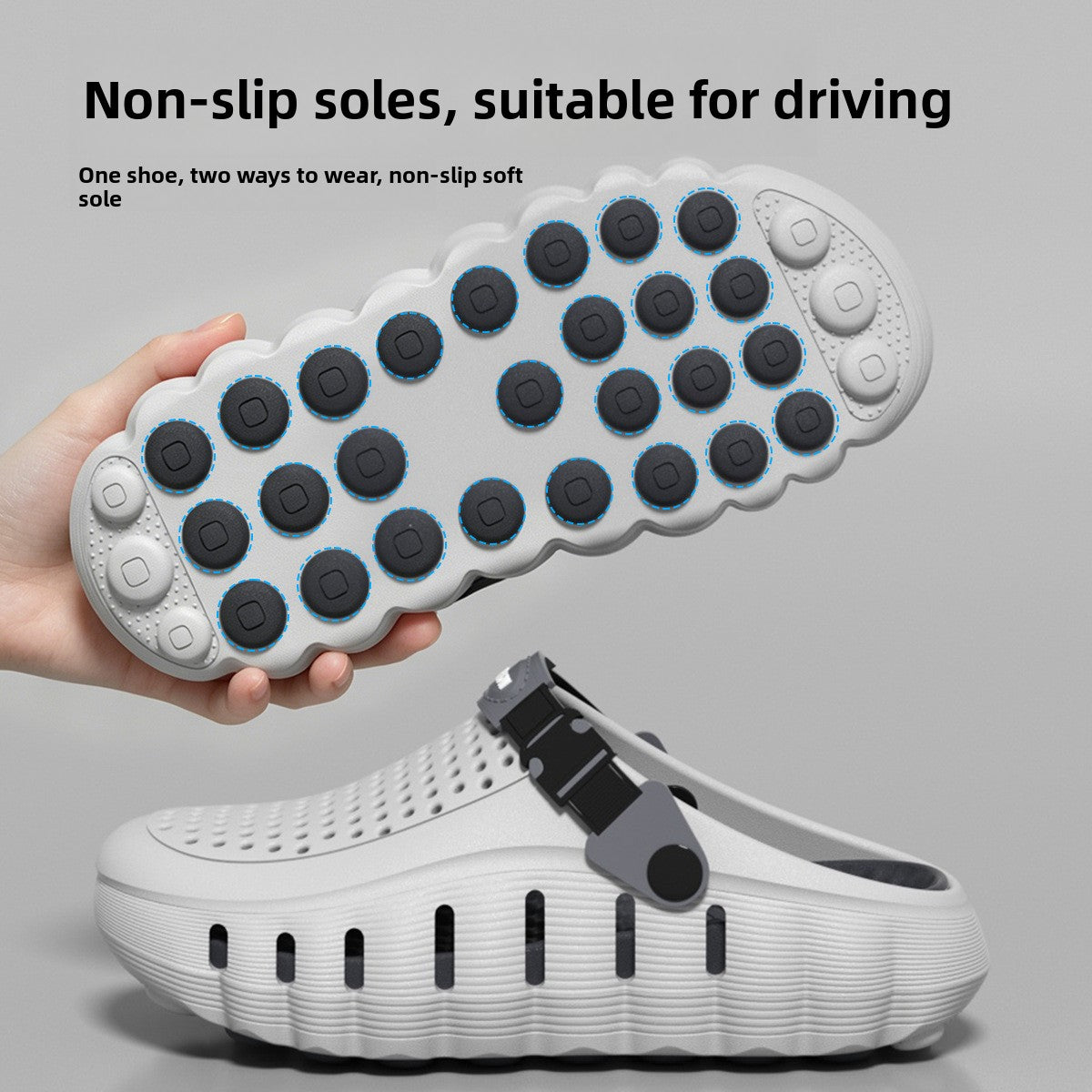 Breathable Perforated Slip-On Sandals for Men