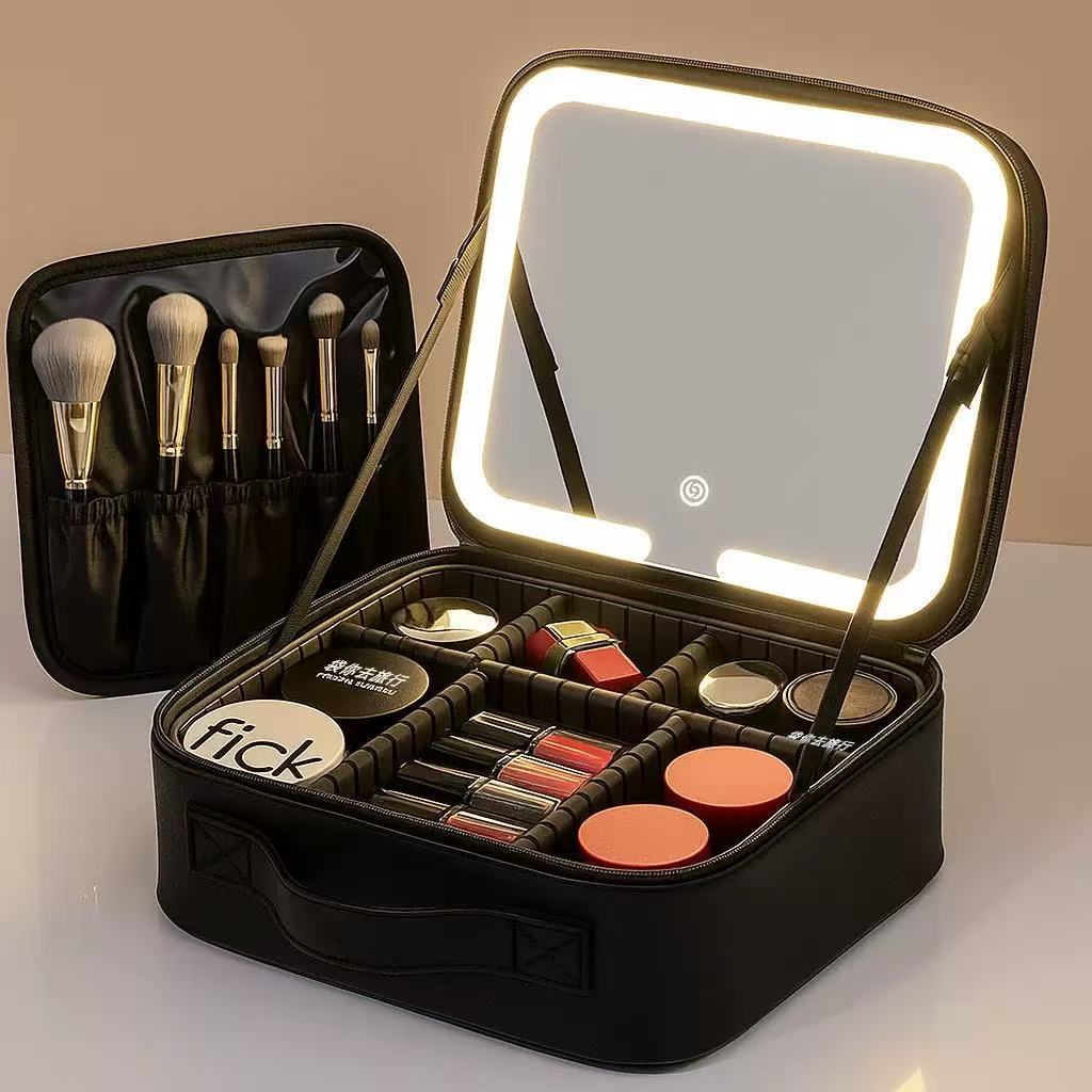 Large Capacity LED Makeup Bag with Mirror