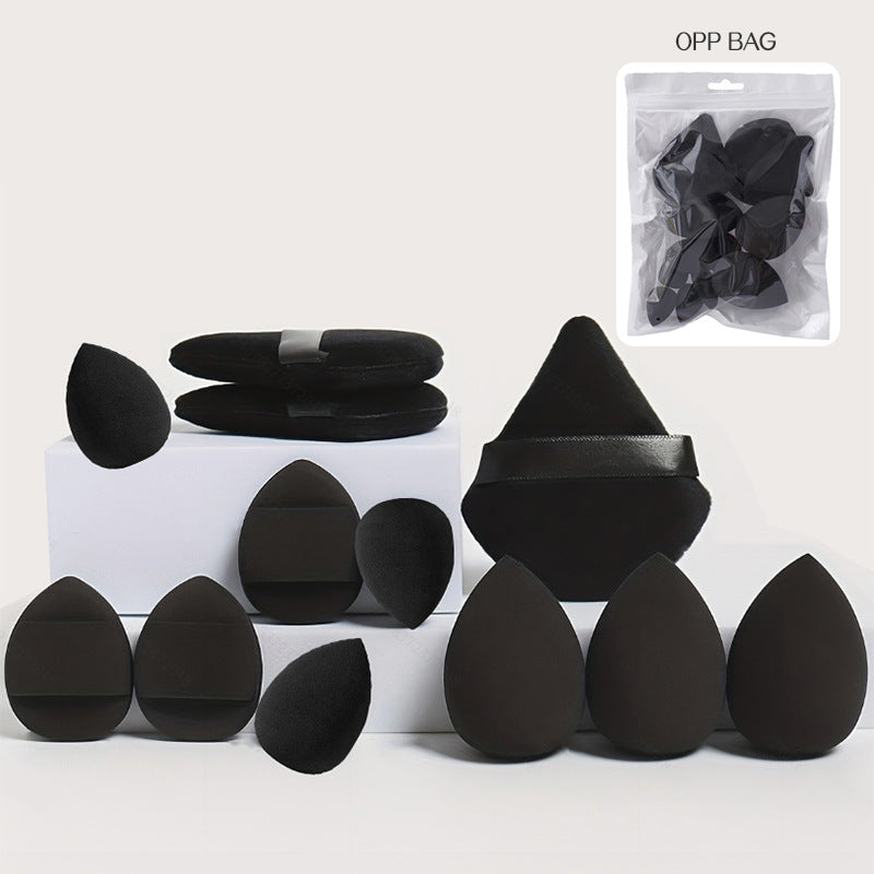 Soft Angled Makeup Sponge and Powder Puff Set