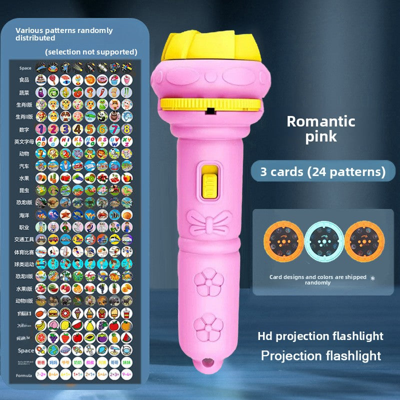 Cartoon Projection Flashlight for Kids Early Education
