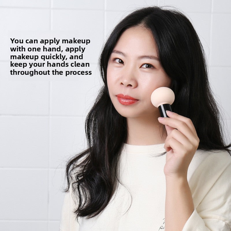 Mushroom Head Makeup Sponge Puff with Handle
