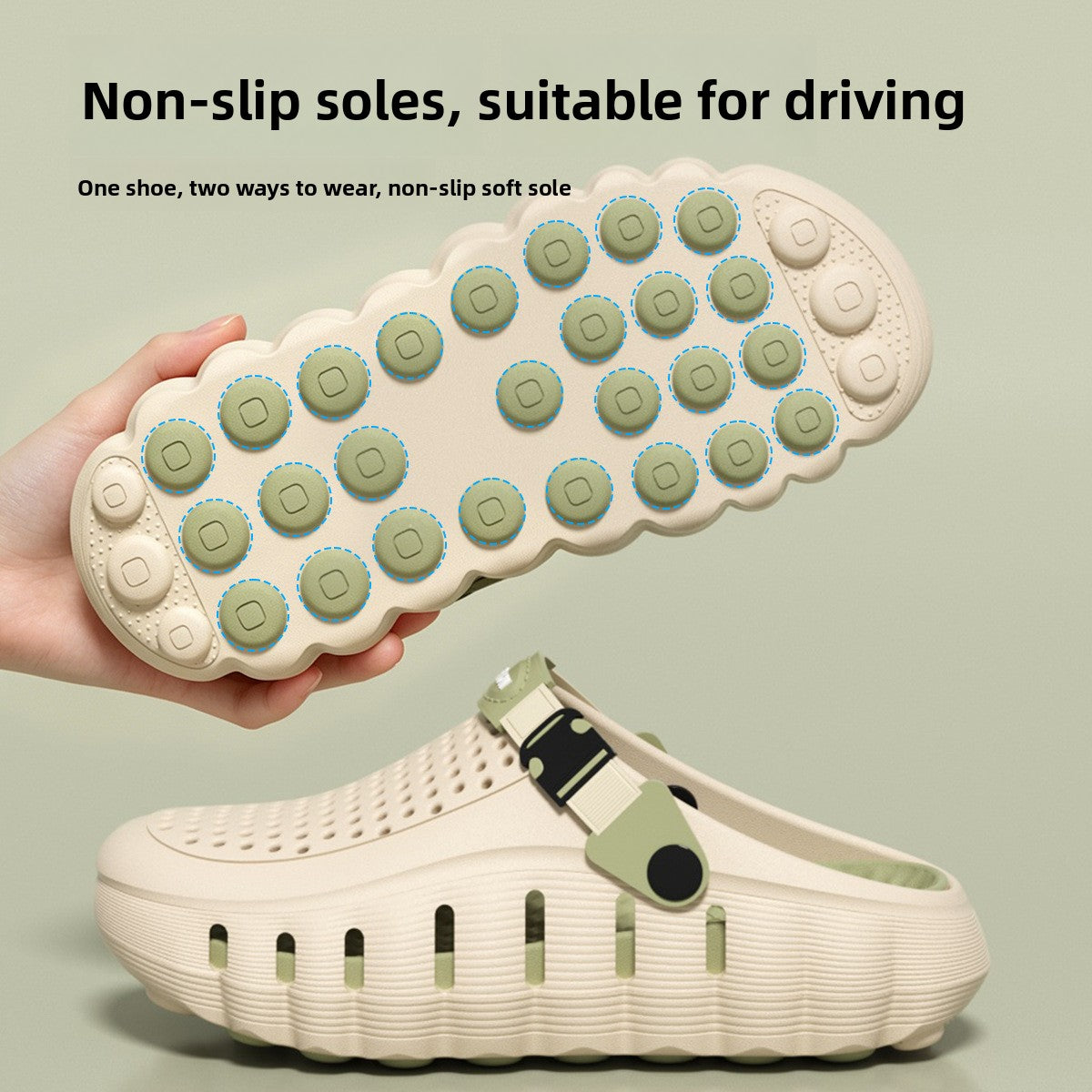 Breathable Perforated Slip-On Sandals for Men