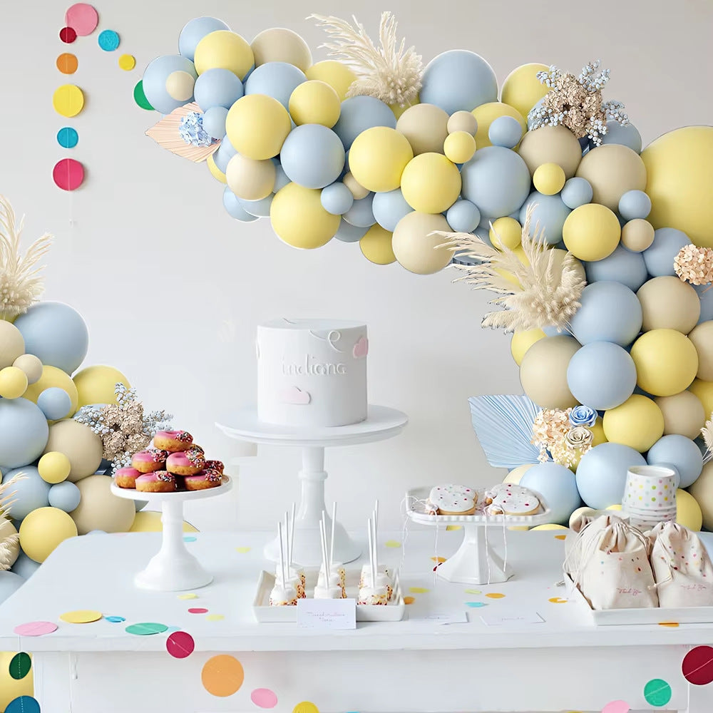 Cream Style Baby Shower Theme Balloon Garland Decoration Supplies Balloon Chain for Kids Birthday Party