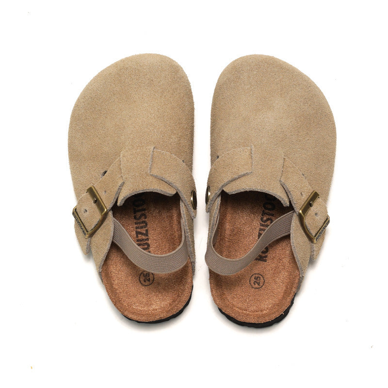 Kids Genuine Leather Closed-Toe Sandals