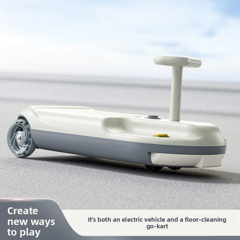 New Electric Kids? Kart with Adult-Sitting Capability and Anti-Rollover Design, Rocking Toy for Babies
