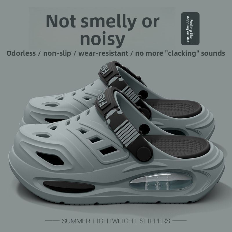 Breathable Perforated Slip-On Sandals for Men