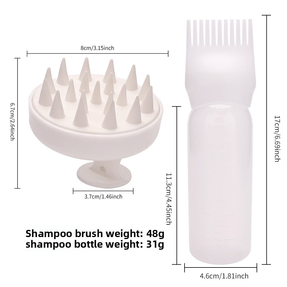 Silicone Scalp Massage Shampoo Brush and Hair Care Set