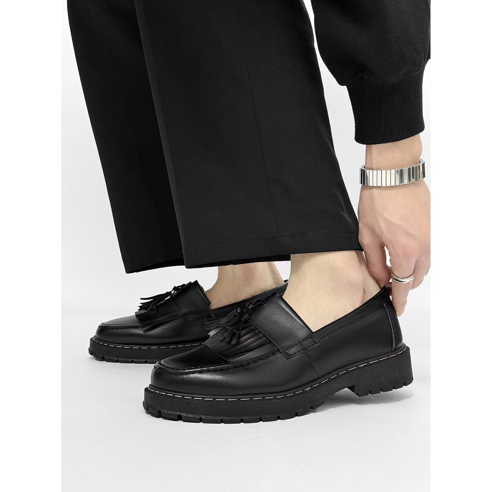 Soft Leather Thick-Soled Casual Leather Shoes for Men