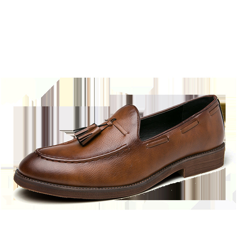 Pointed Slip-on Leather Shoes for Men