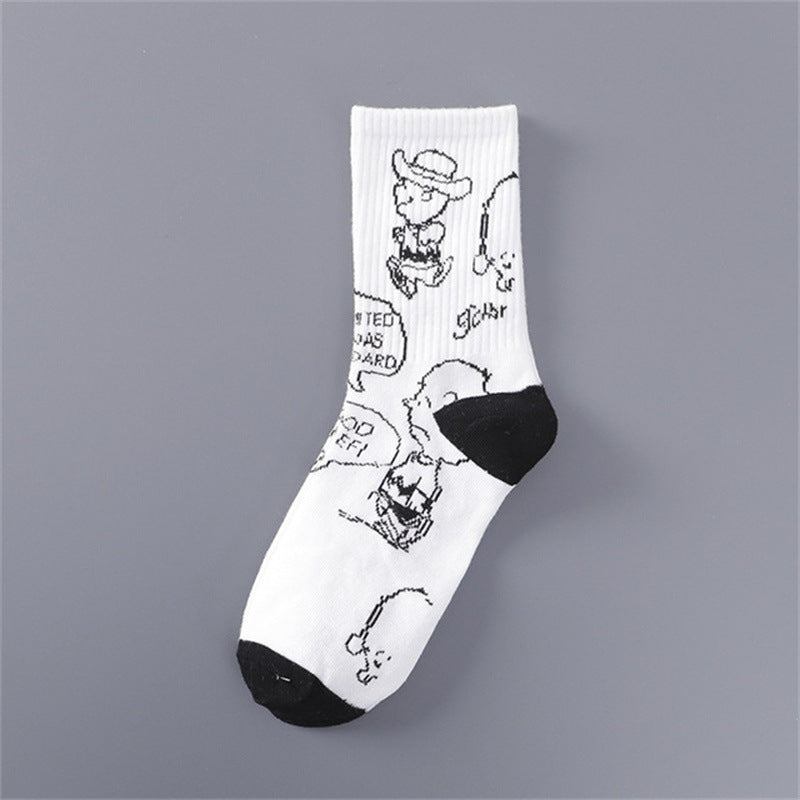 Mid Calf Cotton Socks for Men and Women