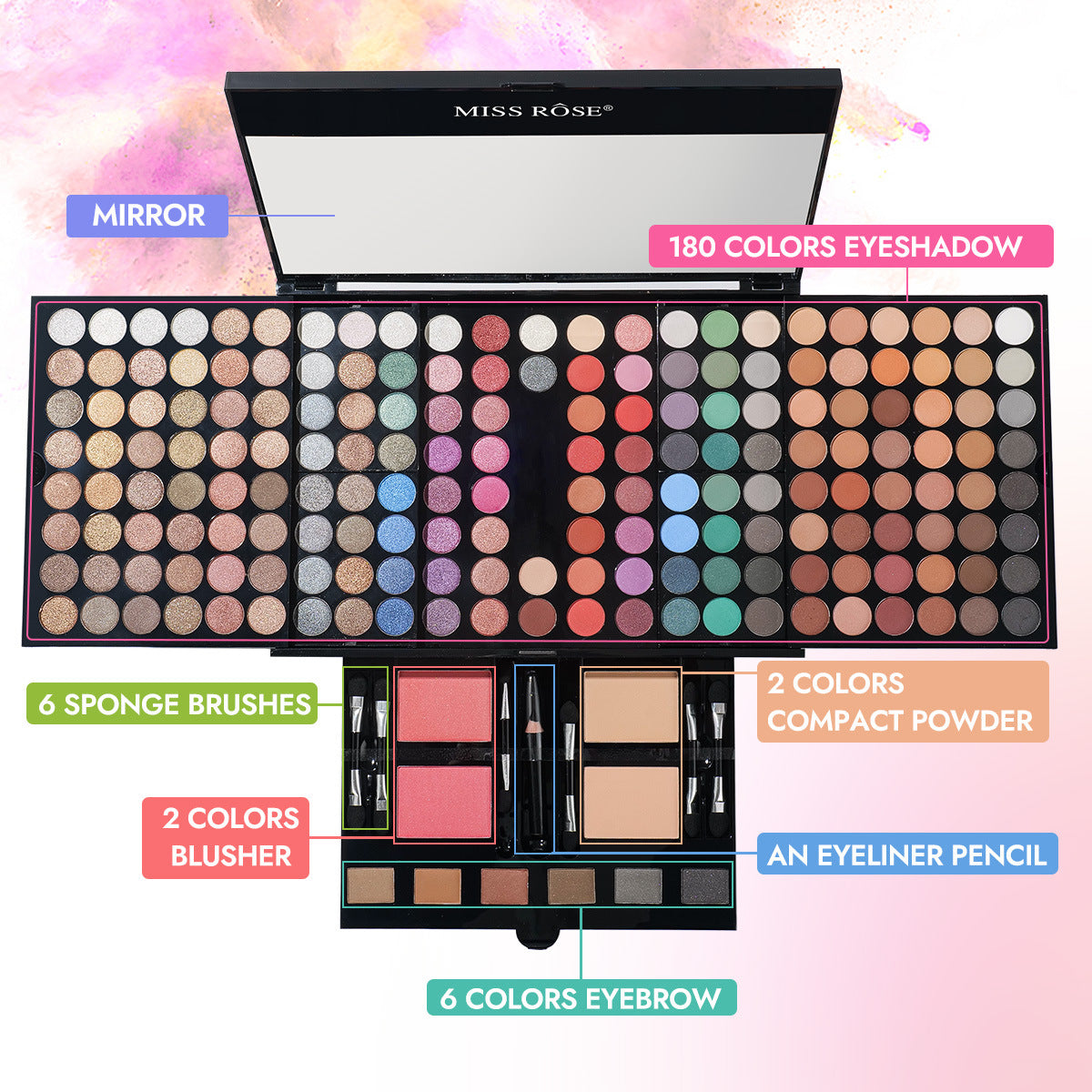 Missrose Makeup Palette Eyeshadow Blush Contour