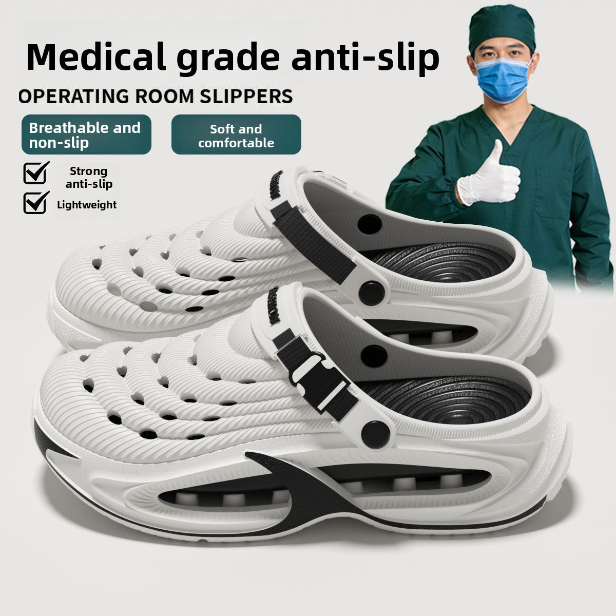 Breathable Perforated Slip-On Sandals for Men