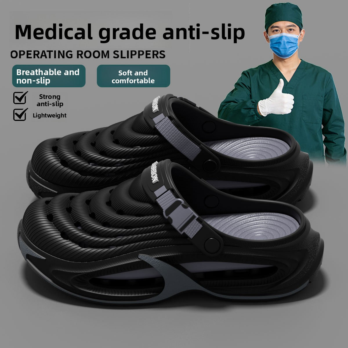Breathable Perforated Slip-On Sandals for Men