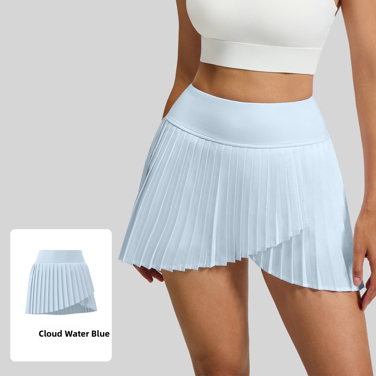 Sports Skirt Summer Fake Two-Piece Split Pleated Skirt
