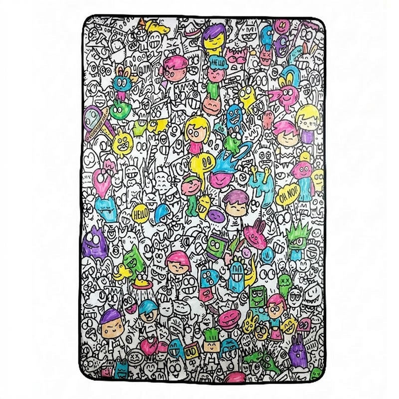 Kids Drawing Blanket with Washable Pens