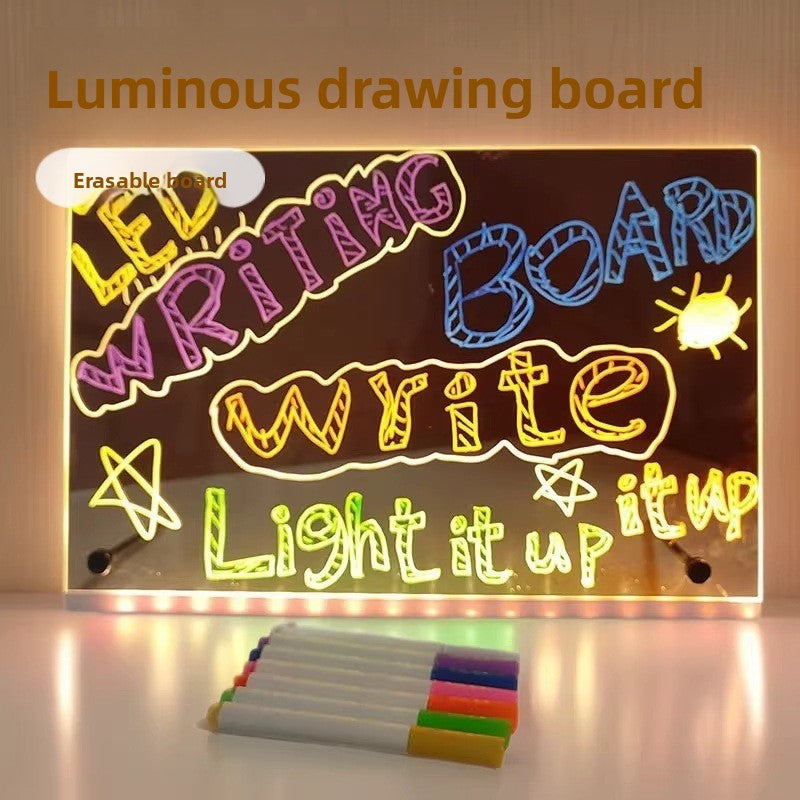 Glowing Erasable Drawing Board for Kids