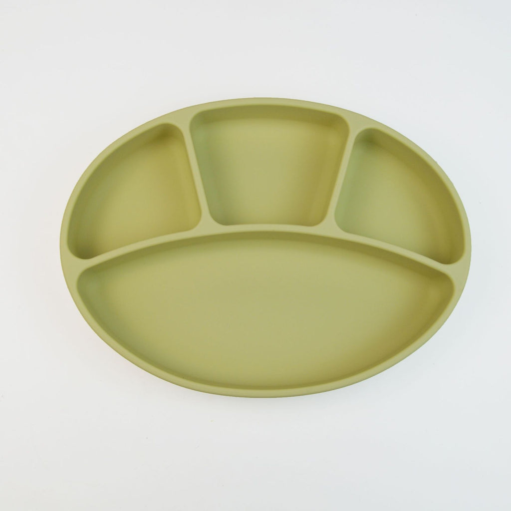 Kids Silicone Suction Plate Divided Compartment Bowl