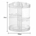 Rotating Makeup Storage Box Transparent Desktop Organizer