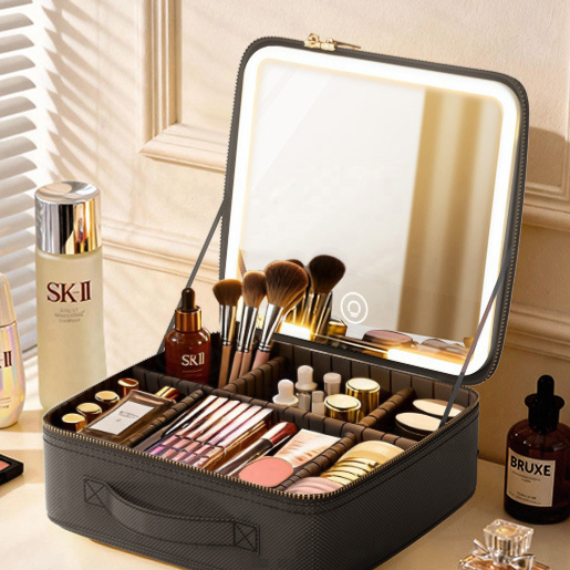 Large Capacity LED Makeup Bag with Mirror