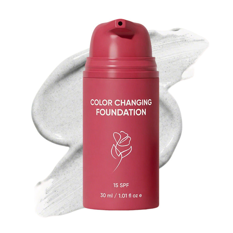 Floral Pattern Color Changing Foundation Lightweight Liquid Makeup