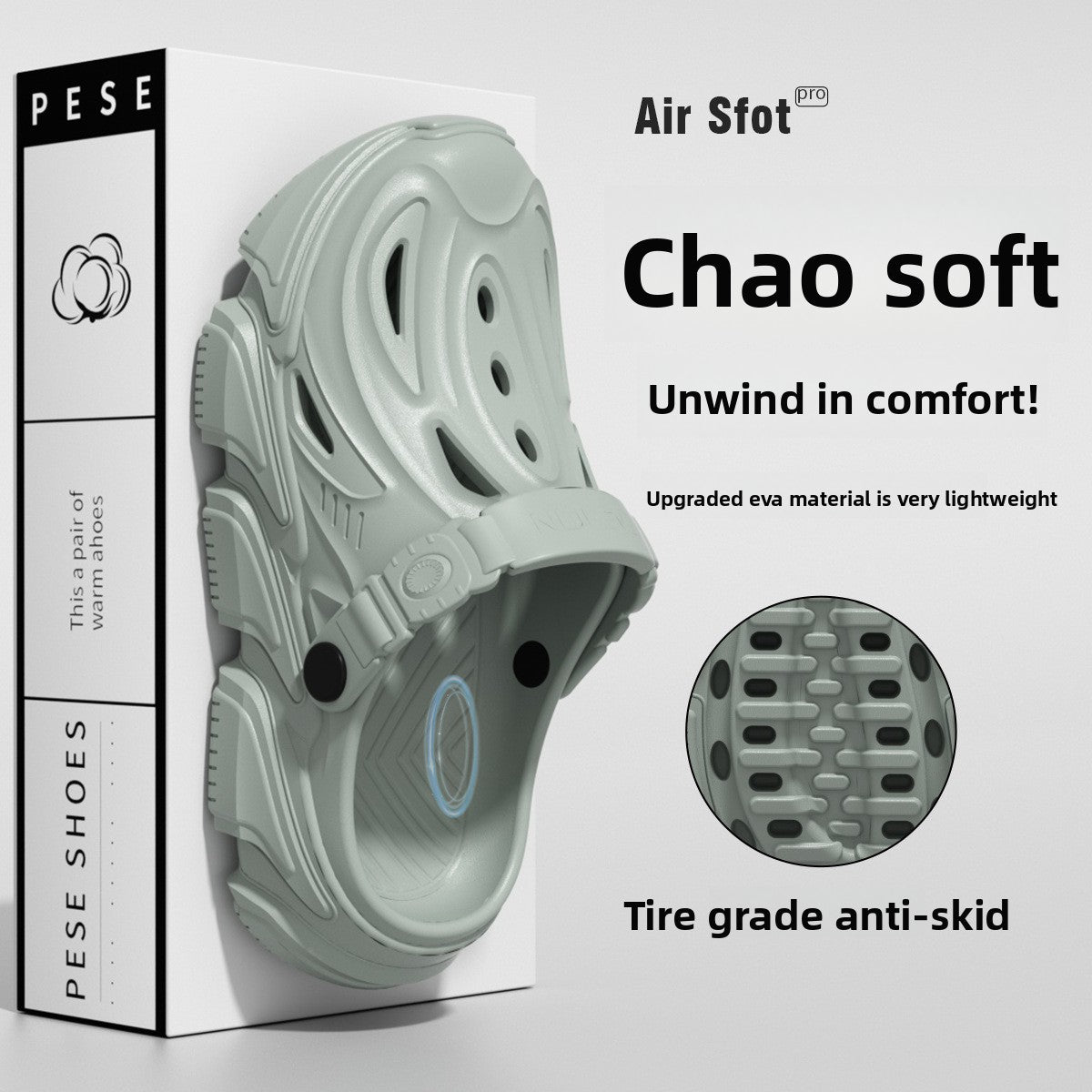 Breathable Perforated Slip-On Sandals for Men