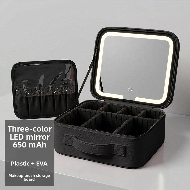 LED Lighted Makeup Bag with Mirror