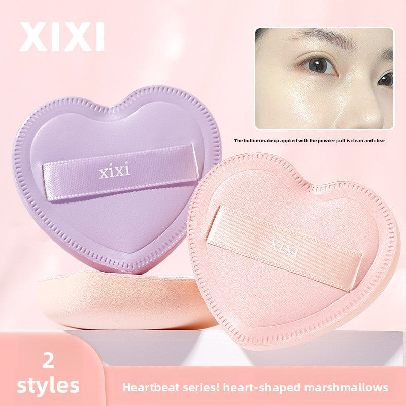 Heart-Shaped Dual-Use Makeup Sponge Puff