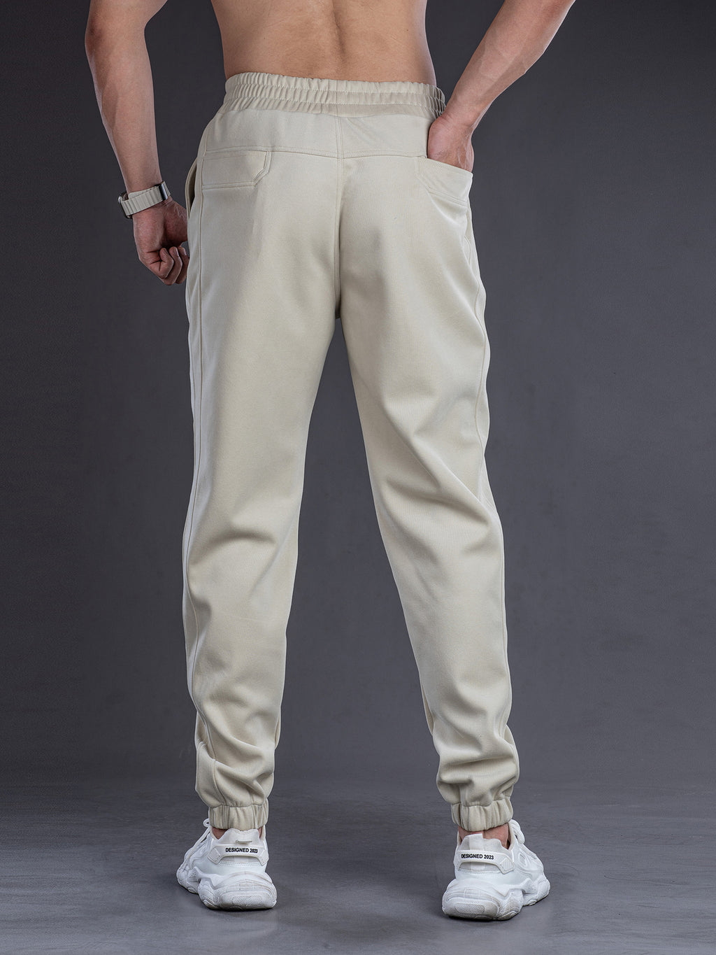 Men Solid Color Loose Fit Drawstring Sweatpants for Sports and Casual