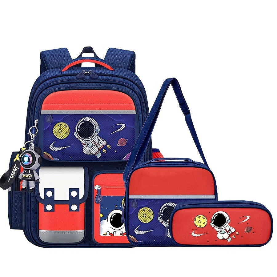 Astronaut Themed School Backpack Set for Boys