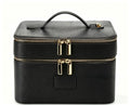 Double Layer PU Leather Makeup Bag