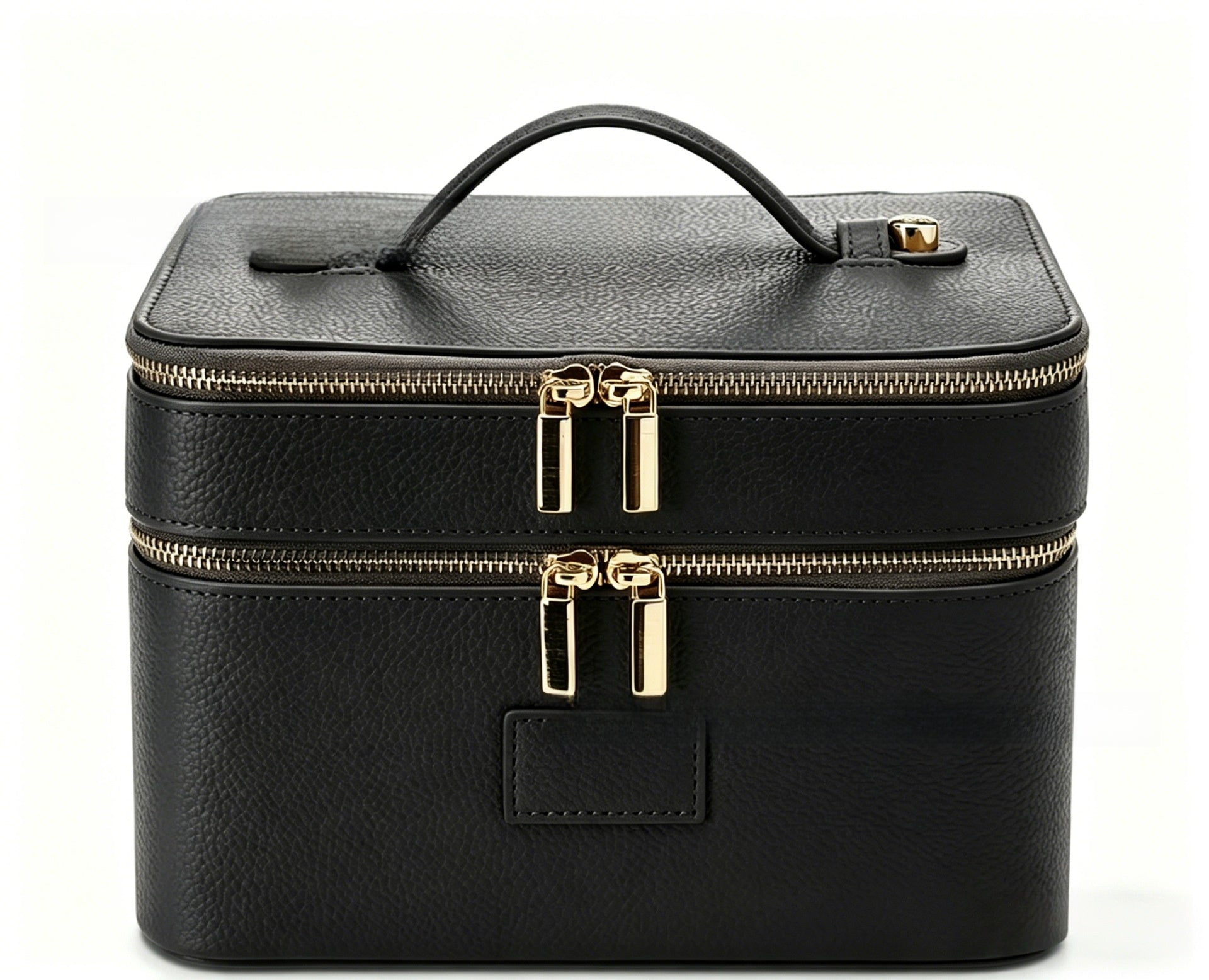 Double Layer PU Leather Makeup Bag